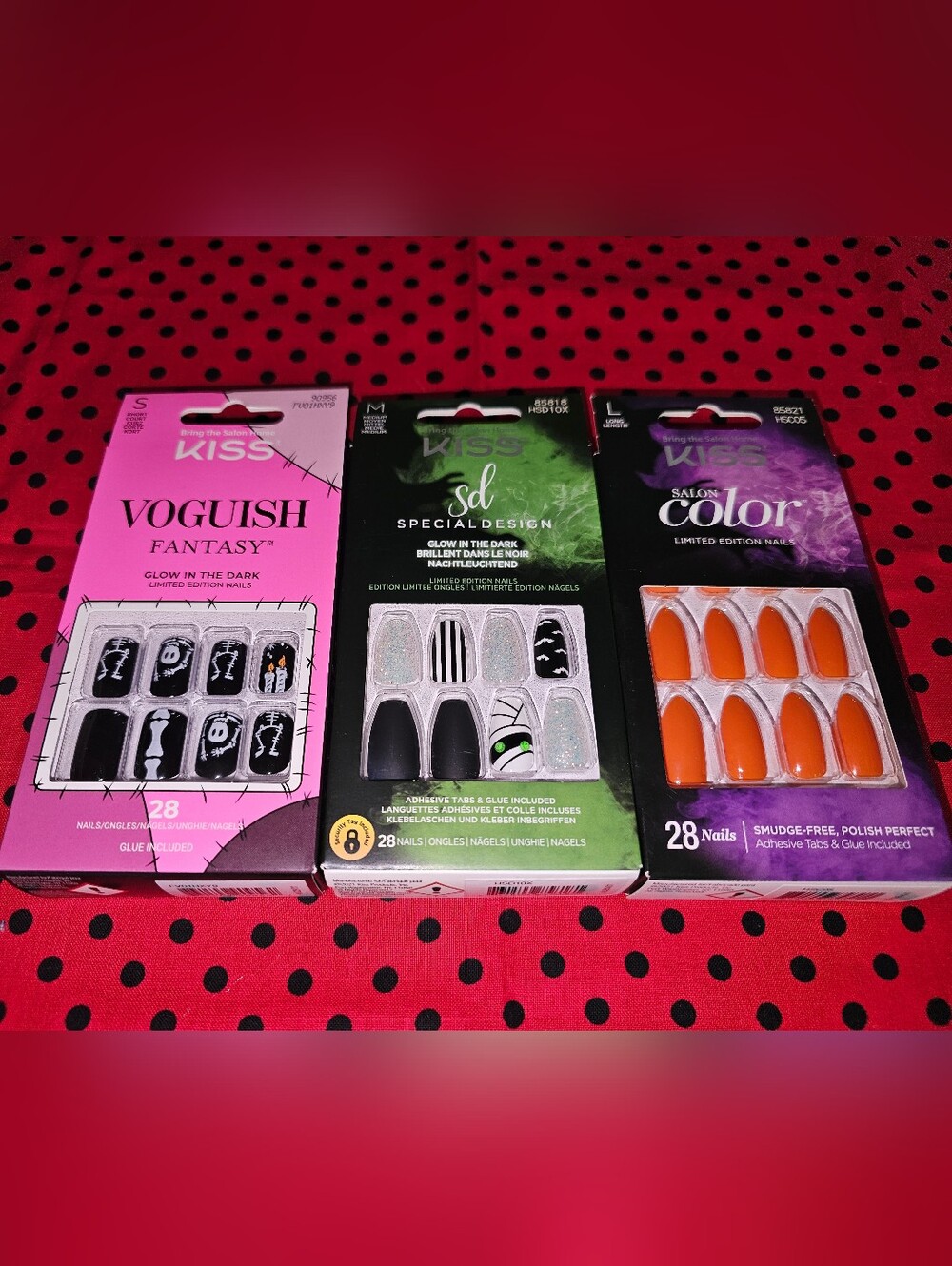 Kiss 3 Pack/Bundle Halloween Nails DISCONTINUED Limited Edition
